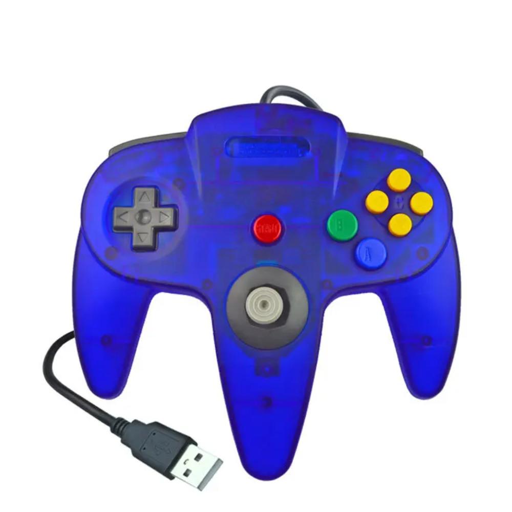 N64 Controller Klassisch USB Kabelgebunden Fernbedienung Gamepad Gaming Joystick Zubehör Klassisch 64 Konsole Retro Spiele für Mac Computer PC