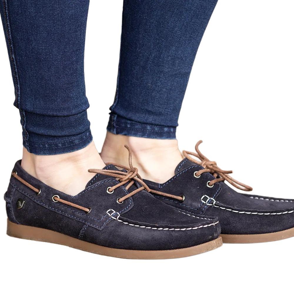 Hy Womens/Ladies Savona Calf Suede Deck Shoes