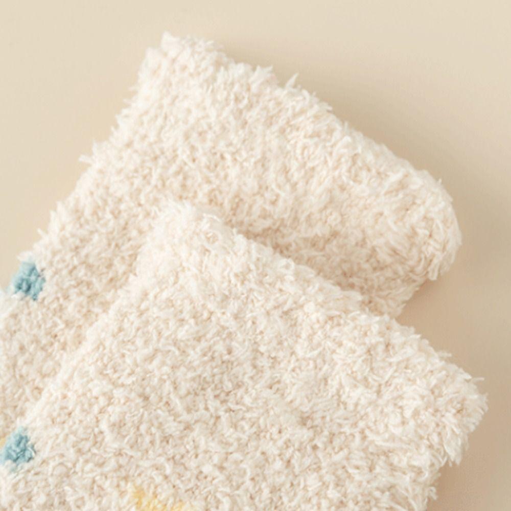 Warm Cotton Socks Winter Floor Socks Sleep Socks Coral Velvet Socks  Women