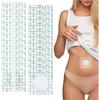 50pcs Disposable Castor Oil Pack Wrap Belly Button Anti Leakage,3.15 X 3.15inch Soft PU Film Clear Highly Absorbent Casto