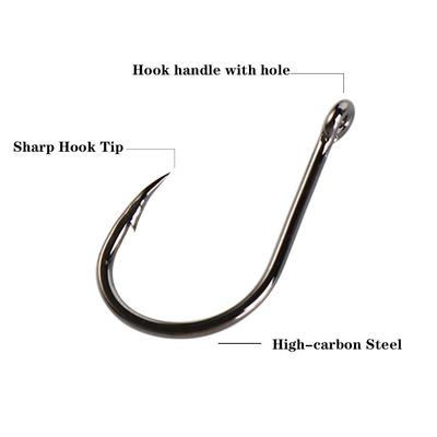 Accessoires pour la pêche en mer Équipement de pêche Acier à haute teneur en carbone Appât de pêche Hameçon Set d'hameçons Hameçons barbelés Hameçons leurres