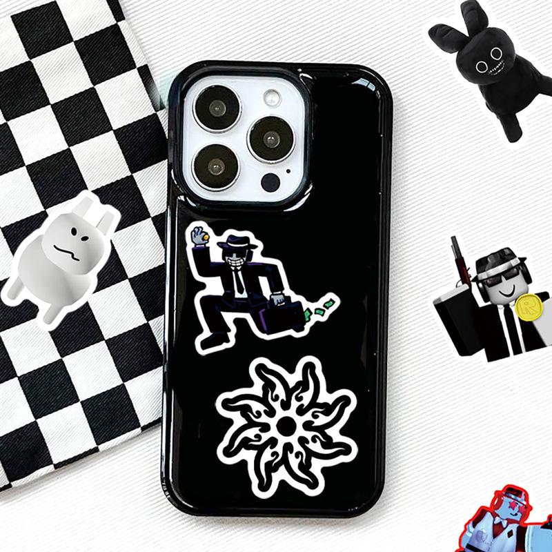 50 Stück/Set Neues Spiel Roblox Forsaken Chance Plüschaufkleber Wasserbecheraufkleber Notizbuchaufkleber Handkonto Tassenaufkleber Geschenke