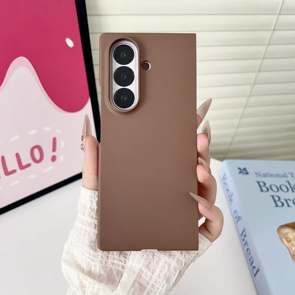 Luxury Ultra Slim Hard Back Case for Samsung Galaxy Z Fold 7/6/5/5G/ZFold7/Z Fold 3/4/5 Shockproof Candy Solid Color Cover