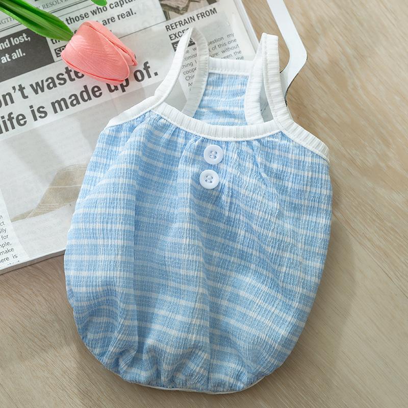 Spring Summer Small Fresh Candy Color Striped Dog Suspender Teddy Bigbear Puppy Kitten Vest Pet Dog Clothes