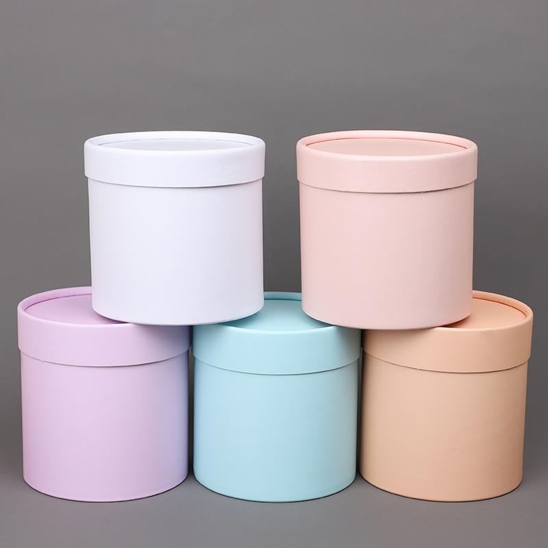 Kulatá květinová krabice Dárkové balení Papírová krabice na svatbu Uložení kytice růží Dekorace Potřeby na narozeninovou oslavu Valentýn