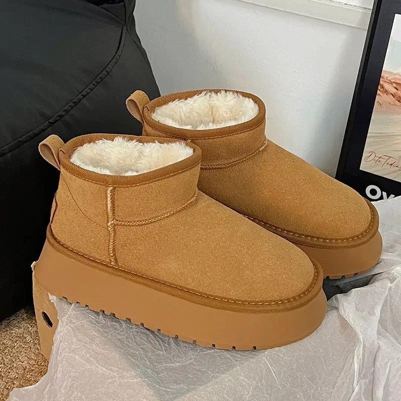 Fashion 2026Winter New Women Snow Boots Fashion Casual Ankle Boot Plush Warm Cotton Shoes Non Slip Platform Boots for Women Winter Boots
