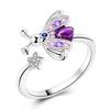 Adjustable Ring 925 Sterling Silver Original Fire Dragon Blossom Flower Clover Open Rings For Women Wedding Jewelry Gift 2