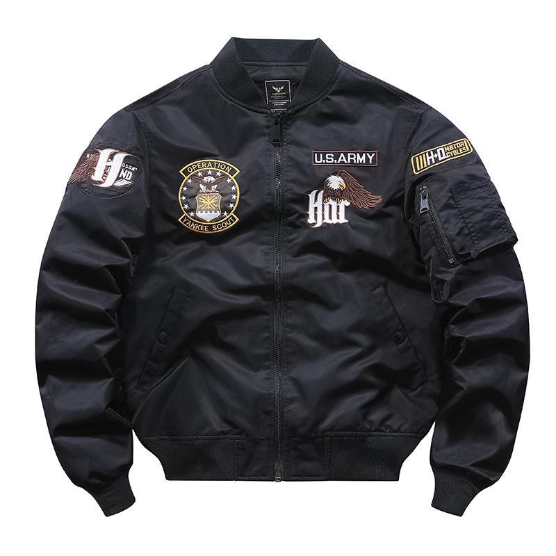 Men's MA1 Air Force Flight Jacket: Spring/Autumn Baseball Collar Workwear Coat