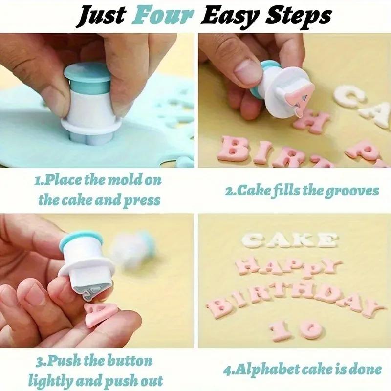 10/26/36/62Pcs Alphabet Number Cookie Cutters Set Baking Pastry Molds for Cake Decorating, Cupcake Making and Fondant Cutting