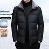 Echte Marken-Winter-Daunenjacke mit Revers für Herren - Mittelalterlicher Business Casual Warmer Mantel zum Kälteschutz