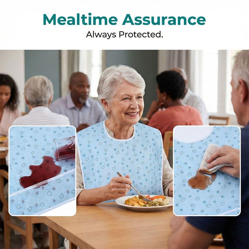 Waterproof Adult Bib Absorbent Saliva Towel Multi-purpose Clothing Protectors for Elderly  Home Use