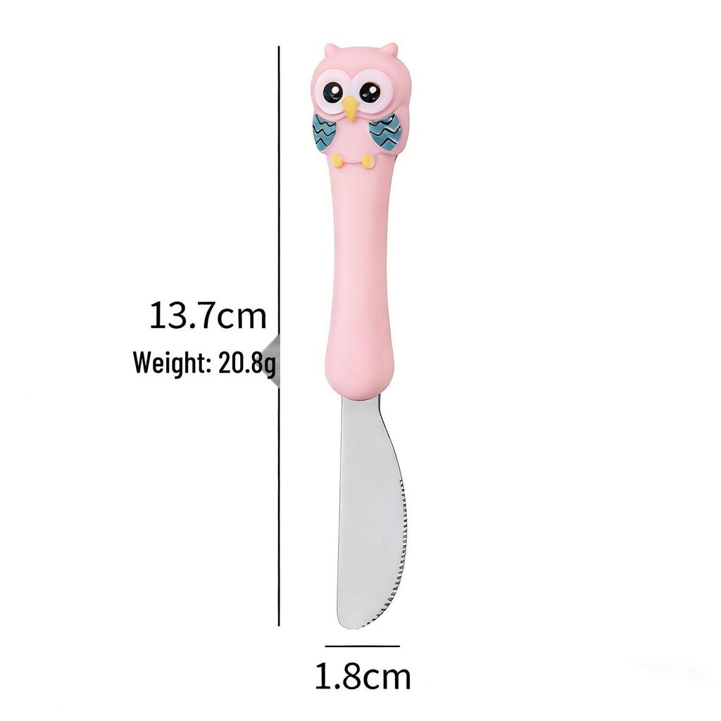 304 Stainless Steel Children's Owl Cutlery Set – Knife, Fork, Spoon for Baby Feeding