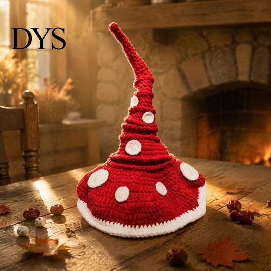Handmade Gift for Craft Lovers Crochet Twisted Witch Hat DIY Kit, Fall Halloween Patterns Kit Adults, Autumn Party Decor Decoration