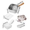 Kitchen Frying Pan Spillproof Deep Fryer Strainer Basket Set for Commercial Home Camping Beach Travel Hiking Dining Room