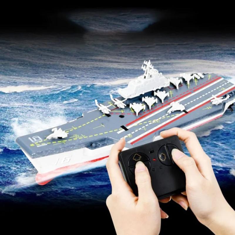 Rc Boats 2.4G Mini Liaoning Carrier Military Model Boy Electric Wireless Remote Control Boat Ship Outdoor Kids Toy Birthday Gift