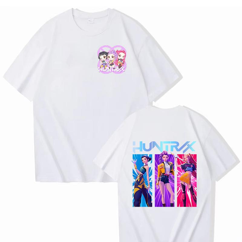 Hot Sale KPop Demon Hunters Graphic T Shirts Men Women Clothing Fashion Cartoon T-shirts Summer Casual T-shirt Streetwear