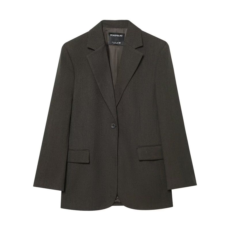 Za Autumn New Women clothes 2025 Western Style Versitile Fashion Fleece Blended Loose Suit 8576700 524