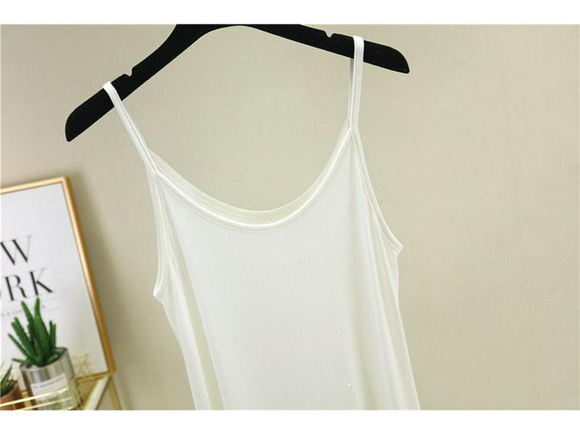 Women's Sleeveless Modal Cotton Slimming Midi Dress - Plus Size, Summer Round Neck Layer Slip