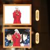 23cm/9.06in Inuyasha 3D Anime Motion Night Light Painting Table Lamps Ge Wei Peripherals Bedroom Desk Collectible Birthday Gifts