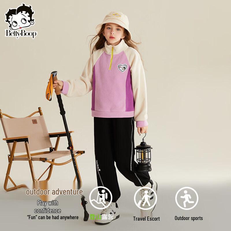 Girls' Fleece-Lined Thermal Pullover Set