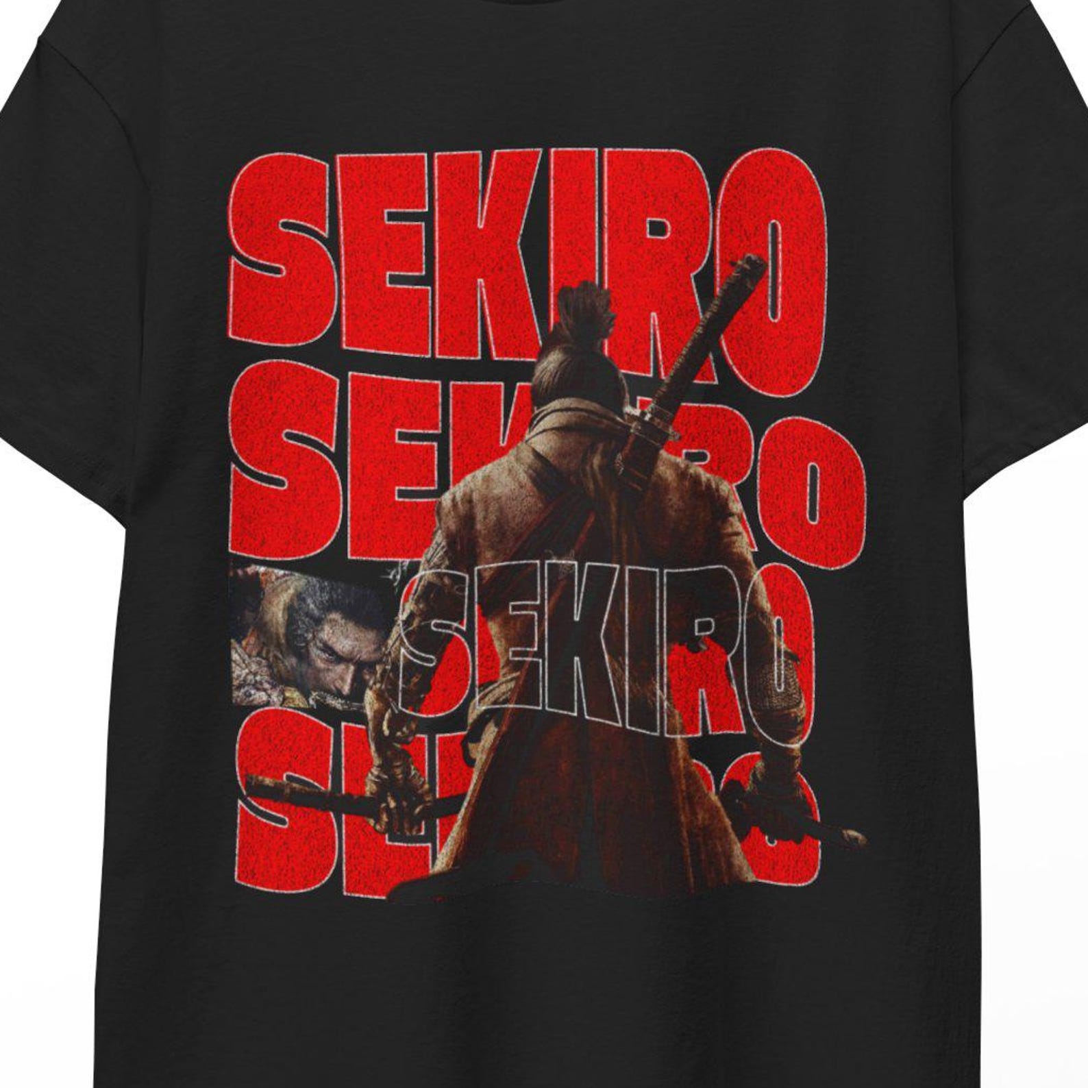 Sekiro Shadows Die Twice T Shirt, Sekiro Shadows Shirt Art Print Style, Video Game Samurai Tee, Japanese Action Game Inspired Apparel Unisex S