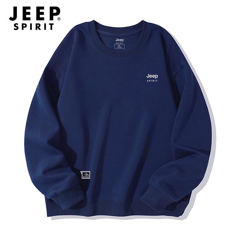 JEEP SPIRIT Men's Round Neck Pullover Sweatshirt