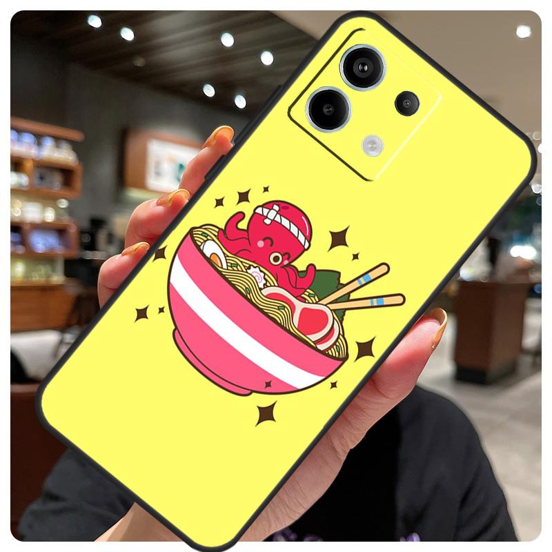 Eating Ramen Noodle Lovers Case For Xiaomi Redmi Note 12 9 10 11 13 14 15 Pro Plus Cover For Redmi 13C 12C 10C 14C 15 C