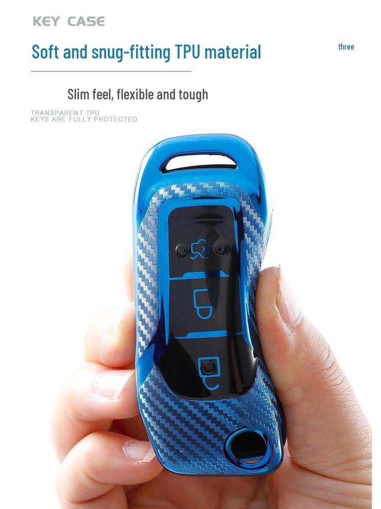 Ford F06H Carbon Fiber TPU Key Protective Cover