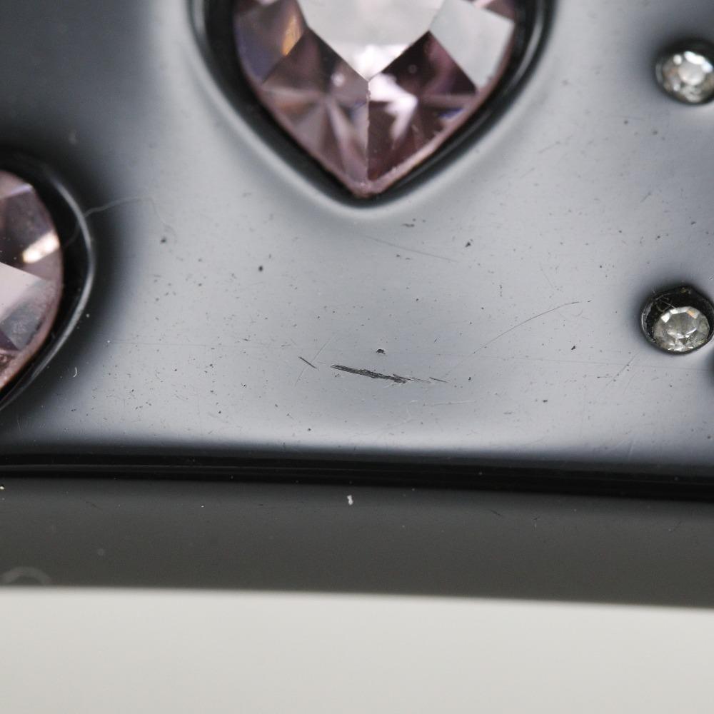 Chanel COCO Mark Valletta Herz schwarz Kunststoff/Strass Herz Damen Gebraucht