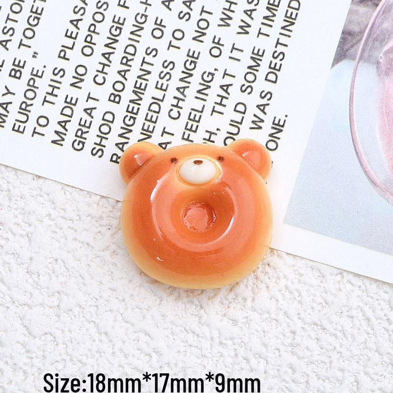Cartoon Bear Bread Resin Accessories: DIY Jewelry, Hairpins, Shoe Buckles, and Cream Glue Decor