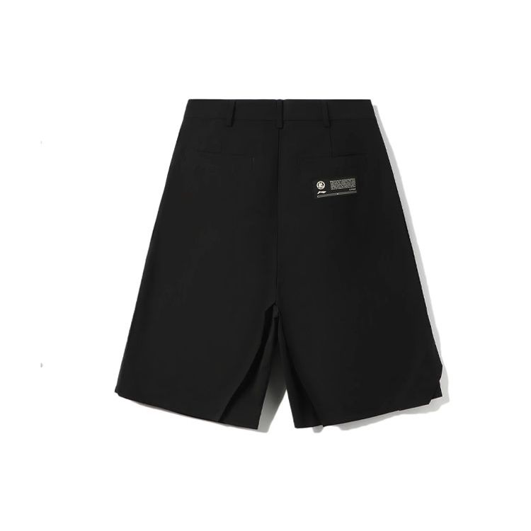 Li Ning X Jackie Chan Collaboration Kung Fu Series Solid Color Casual Loose Sports Shorts Men Shorts Black AKSR687-2