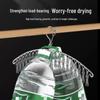 Stainless Steel Windproof Multi-Clip Clothes Drying Rack for Home and Dorm