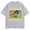 Unisex Japan Style Vintage Lost In The Cheese Rat Graphic Tshirt Harajuku Hip Hop Oversized Cotton Casual Gift Short Sleeve