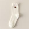 Women's Cable Knit Fleece Mid-Calf Socks - Warm, Thick, and Solid Color for Autumn/Winter