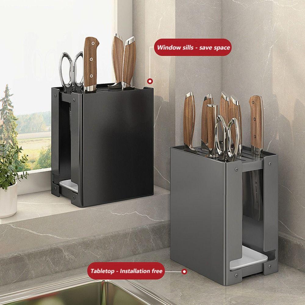 Multifunctional Knife Holder Draining Feature Kitchenware Draining Organizer  Kitchen Use