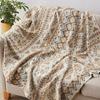 WTEMPO Bohemian Style Office Tassel Knitted Blankets Leg-covering Blankets Full-body Shawls Dormitory Nap Small Blankets Home Bed Blankets