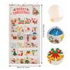 Stoff Weihnachts-Adventskalender Weihnachts-Wanddekoration Wiederverwendbare Wandbehang-Ornamente mit 24 Taschen für Feiertags-Heimdekor