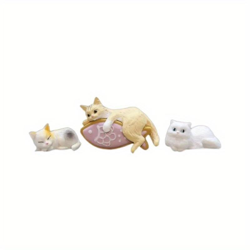 1Pcs Cartoon Simulation Fish Tank Edge Hang Cat Aquarium Ornament, Miniature Landscape, Home Decoration, Cute Desktop Gifts