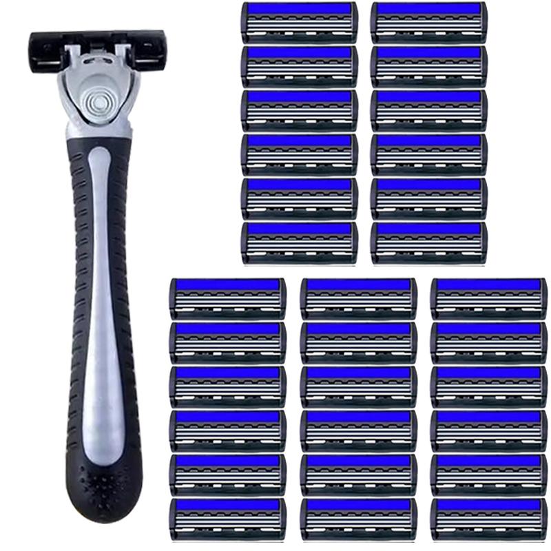 3-layer Shaver sackPremium Stainless Steel Safety Razor with Replaceable Blades - Smooth and Comfortable Shave
