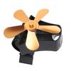 Magnetischer Wandkaminventilator Leise 5-Blatt Wärmegetriebener Holzofenventilator Scheitholz