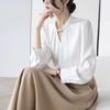 Women Blouses Shirts 2025 Spring Long Sleeve Women Blouse Shirt O-Neck White Chiffon Blouse Shirt Women Tops J855