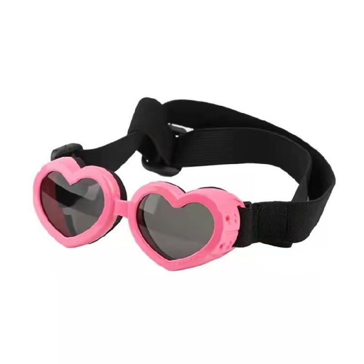 Dog Goggles Large Heart-Shape Dog Sunglasses Easy Wear for Skiing Travelling 1