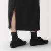 MUJI Women's Sweat I-Line Skirt Gray XL Cotton