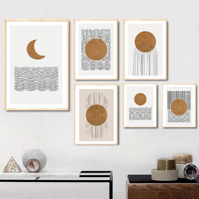 

Простота Современный Современный Абстрактный Пейзаж Луна Солнце Океан Холст Живопись Плакат Печать Искусство Стена Картина Гостиная Декор