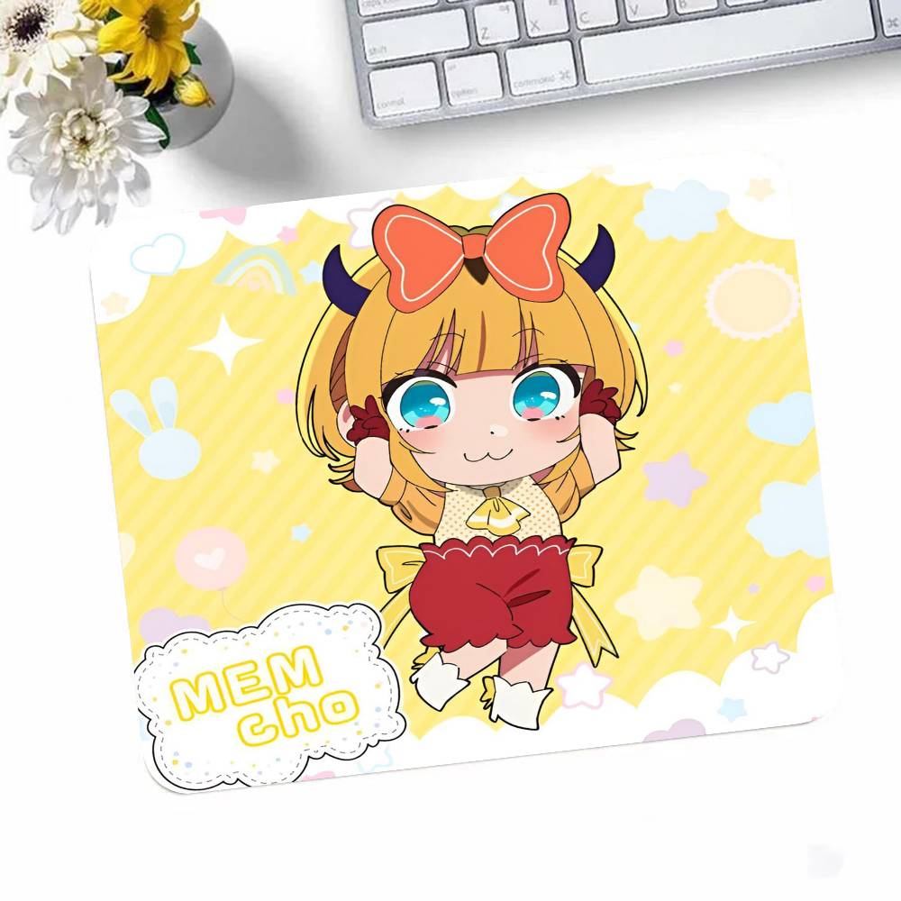 Anime Oshi No Ko Ai Hoshino Mousepad Small LockEdge Mouse Pad For Gamers Computer Desk Pad Rectangular Anti-slip Rubber