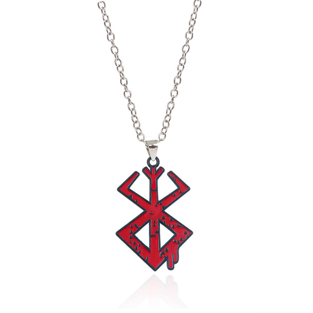 Game Berserk Logo Pendants Necklace Sword Wind Legends Choker for Women Men Jewelry Gift