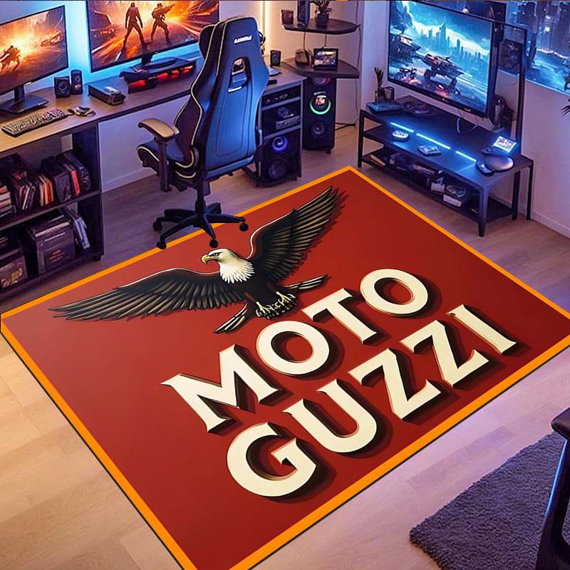 Moto Guzzi Patterned Rug, suitable for living room, bedroom, game room, computer room and home décor.