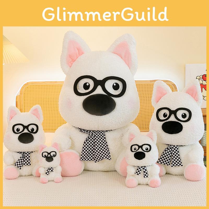 Plush Glasses Dog Toy West Highland White Terrier Doll Children Day Gift