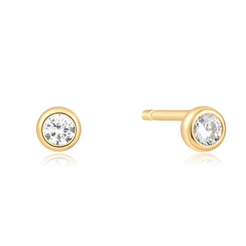 ANIA HAIE Solitaire Cubic Zirconia 925 Silver Stud Earrings E059-03G
