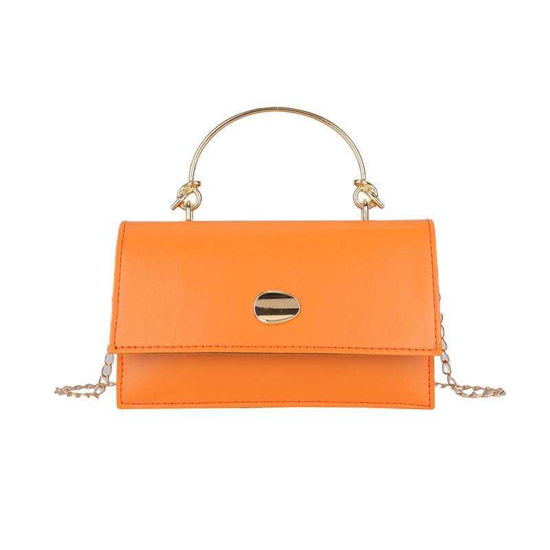 Fashionable Street Style Pu Leather Chain Shoulder Bag Beautiful Square Crossbody Bag